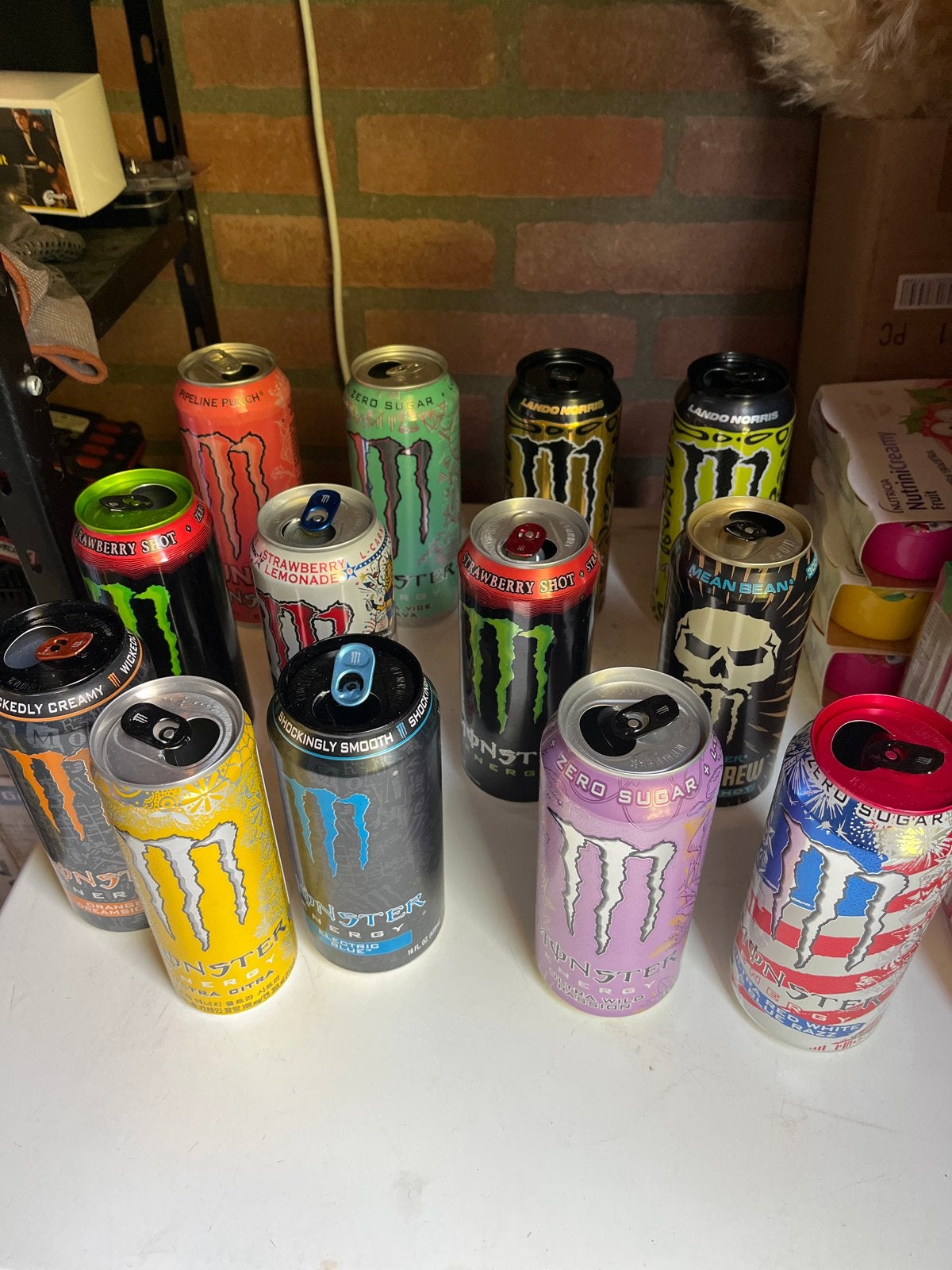 Collectie lege Monster Energy blikken (ook Amerikaanse), Ophalen of Verzenden, Gebruikt, Overige, Overige merken