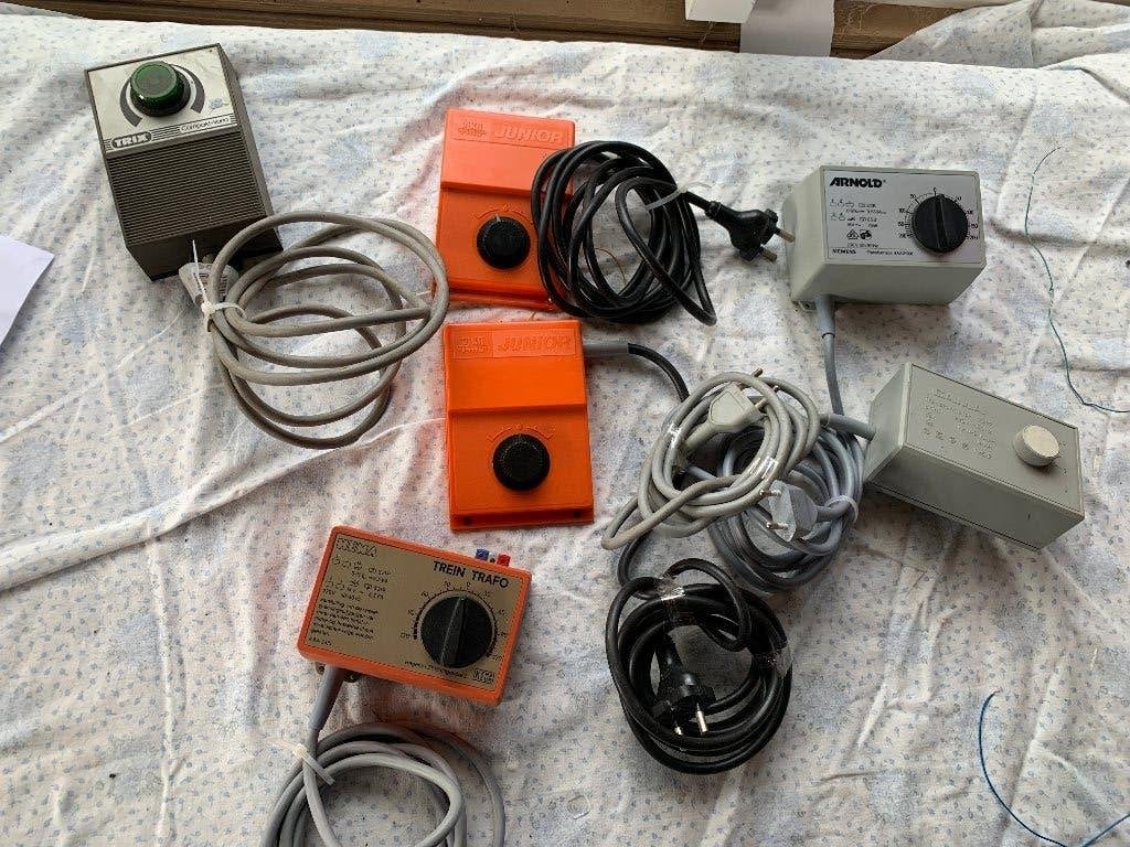 Diverse merken trafo's Gama-Trix-Arnold-Piko-Siemens 6 stuks, Overige merken, Transformator of Voeding, Gebruikt, Gelijkstroom of Wisselstroom