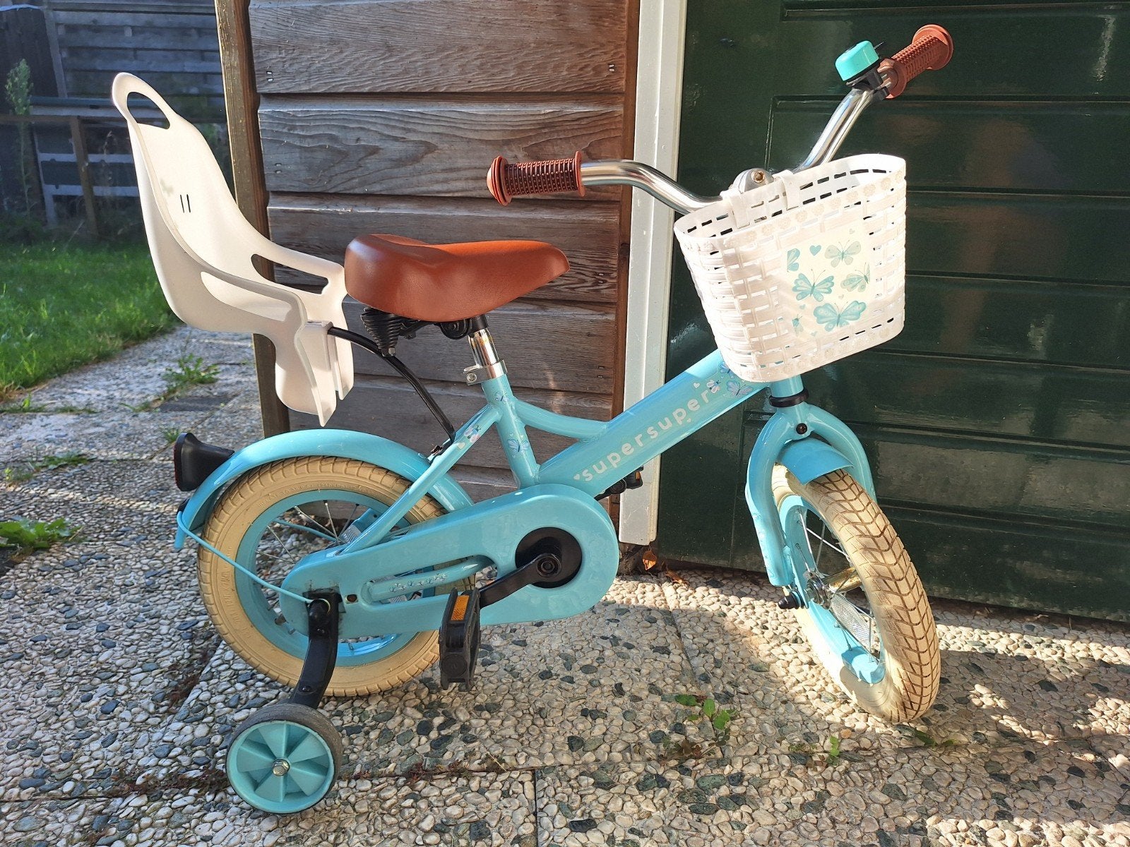 12 inch kinderfiets - Perfecte staat!, Ophalen, Terugtraprem, Zijwieltjes, SuperSuper