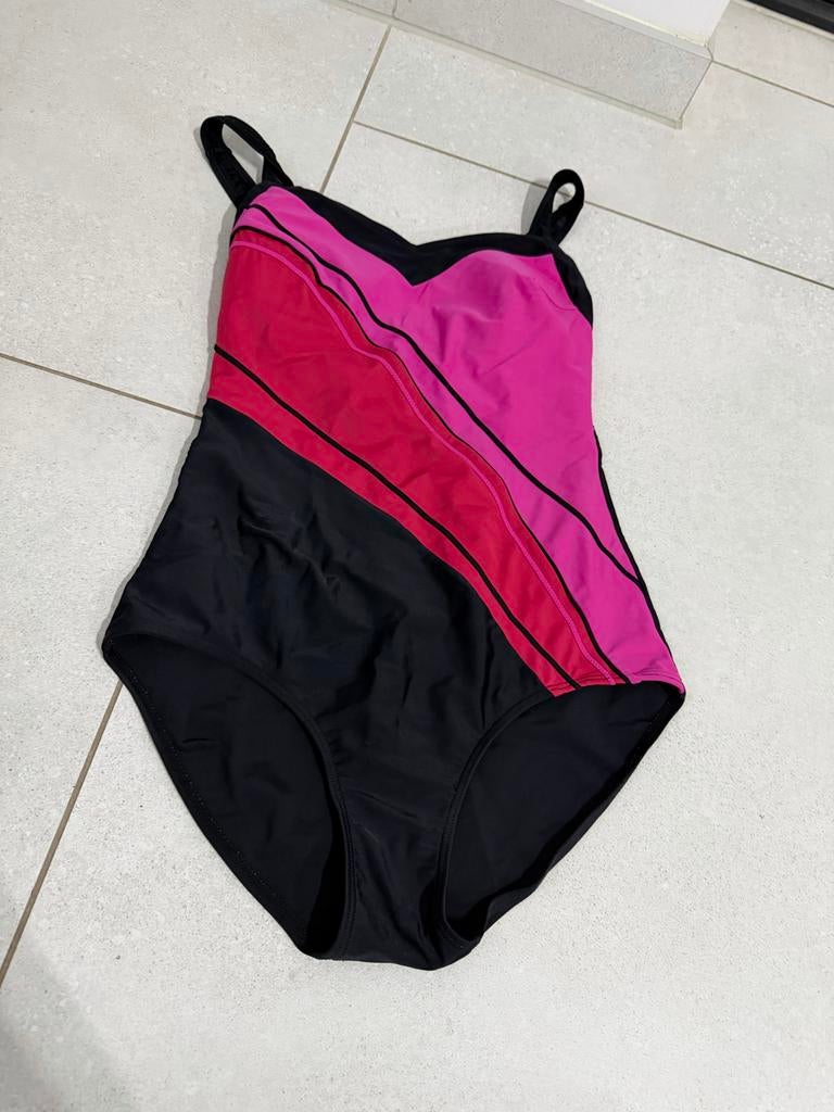 Livera Badpak Zwart/Roze Maat 40, Ophalen of Verzenden, Zo goed als nieuw, Zwart, Badpak