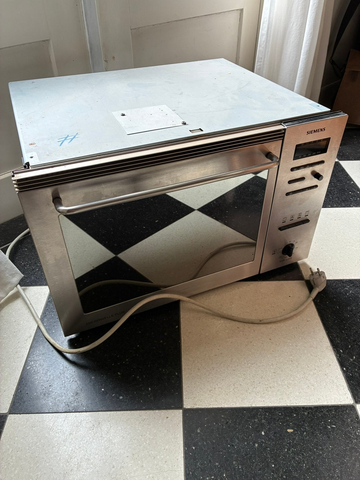 Siemens RVS Inbouw Combi Magnetron HF759, Witgoed en Apparatuur, Magnetrons, Ophalen, Combimagnetron, Gebruikt, Hete lucht