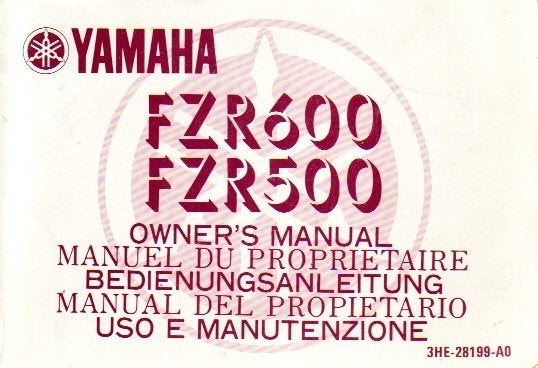 Yamaha FZR600 en FZR500 manual handleiding (4978z), Verzenden, Yamaha