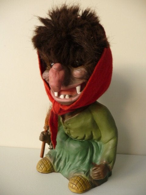 TROLL Witch- Heico Bobblehead - 60-er jrn, hoog 21cm, Ophalen of Verzenden