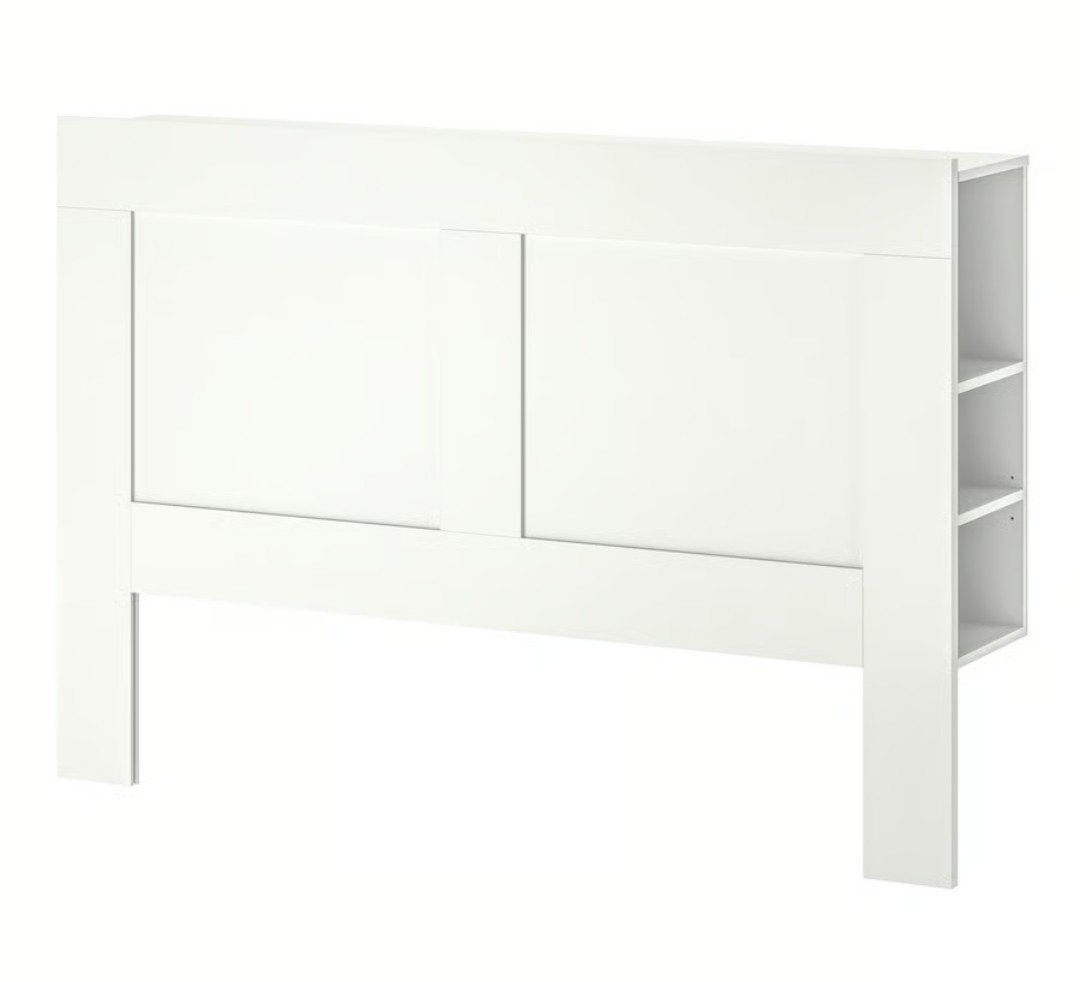 Ikea Brimnes hoofdeinde 180 cm breed, Huis en Inrichting, Slaapkamer | Bedden, Ophalen, Gebruikt, Wit, Tweepersoons