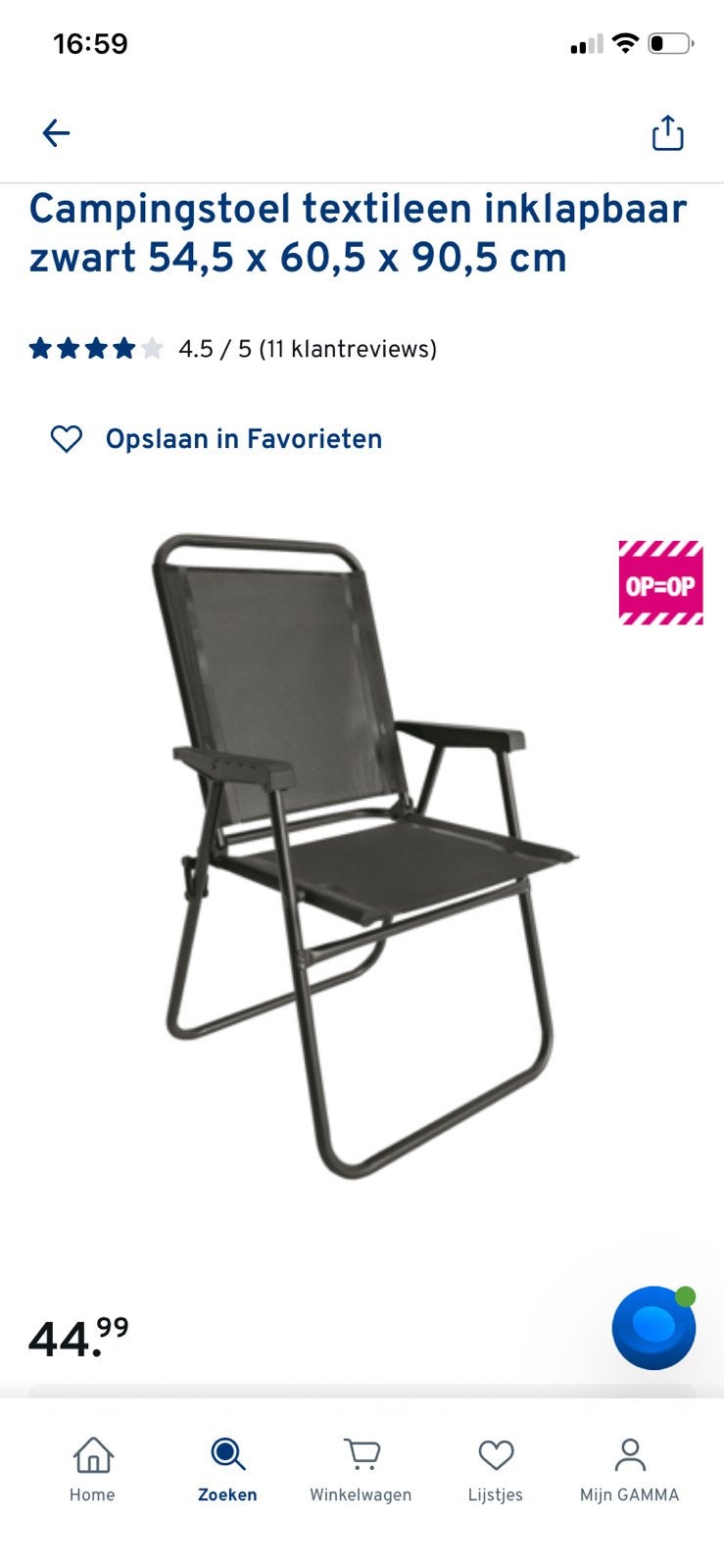 3 campingstoelen, klapstoelen, Ophalen, Zo goed als nieuw