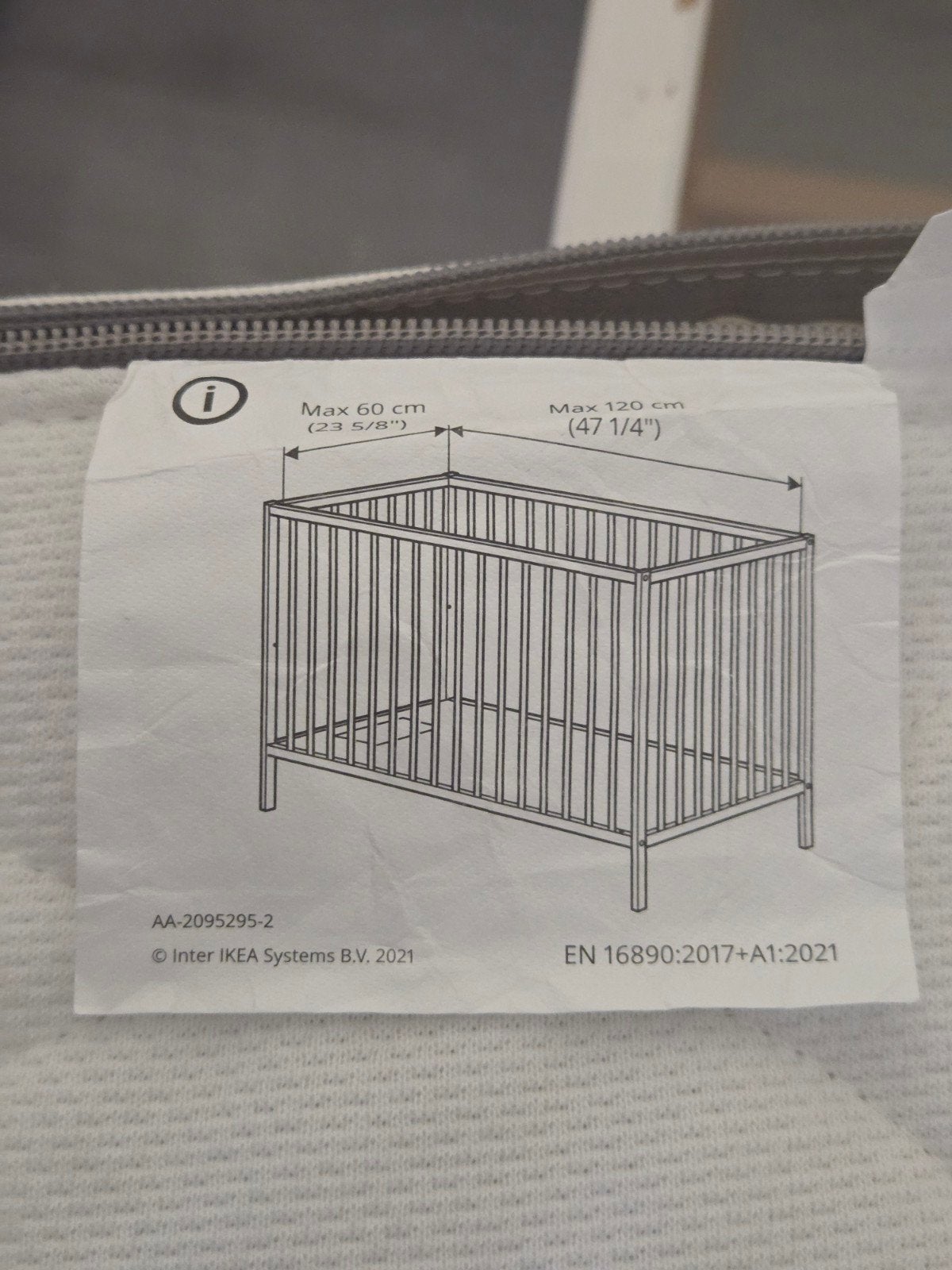 Kinderbed met Matras, Ophalen, Gebruikt, 70 tot 85 cm, Matras