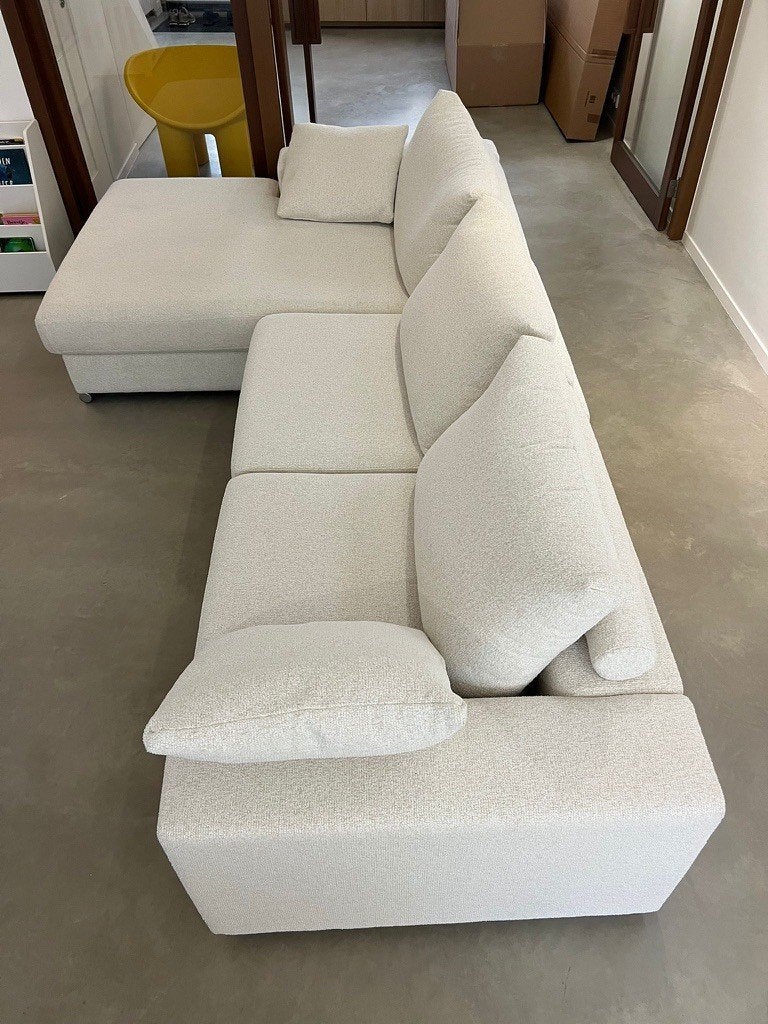 Lounge hoekbank beige - Zitmaxx Napels, Huis en Inrichting, Banken | Bankstellen, Ophalen, Hoekbank, 300 cm of meer, Zo goed als nieuw