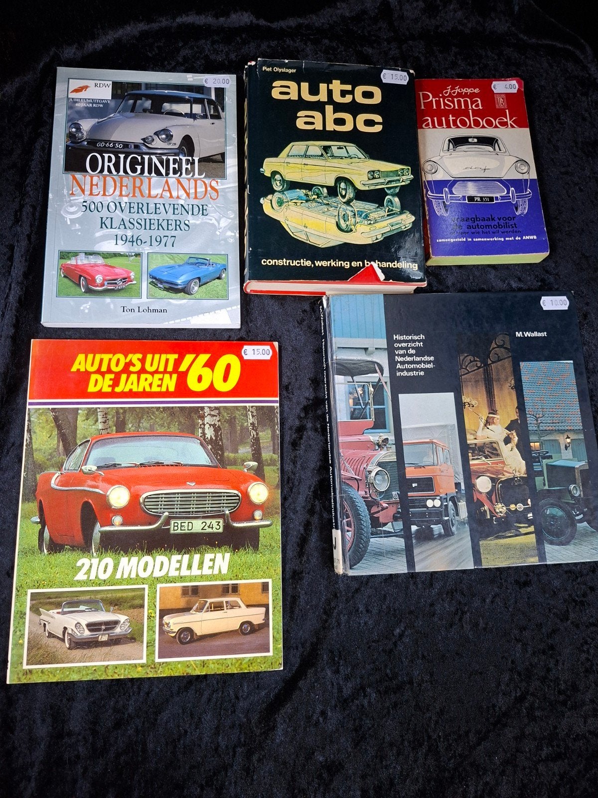 Diverse boeken over auto's en autogeschiedenis, Boeken, Ophalen of Verzenden, Gelezen, Algemeen, Piet Olyslager, Ton Lohman, M. Wallast, J. Joppe