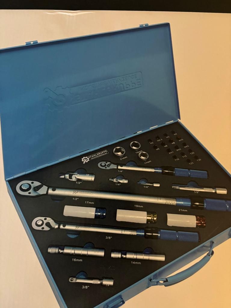 Nieuwe stahlgruppe momentsleutel set 32 delig, Auto diversen, Autogereedschap, Ophalen, Nieuw