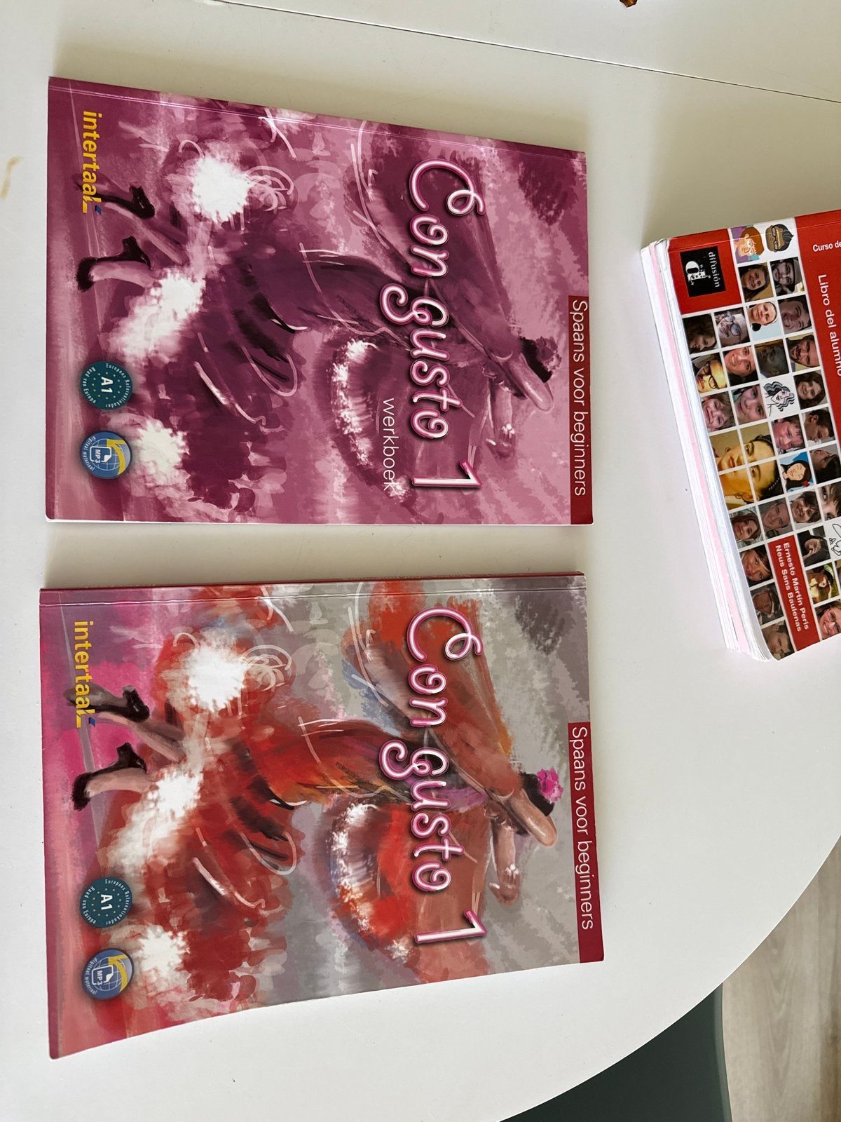 Con Gusto 1 Spaans voor beginners - Boek en Werkboek, Boeken, Ophalen of Verzenden, Zo goed als nieuw, Non-fictie