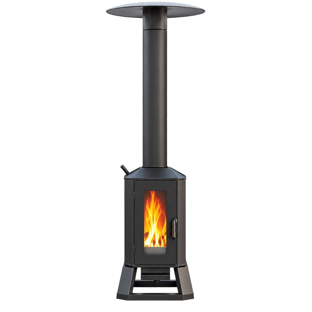 Terrasverwarmer zonder gas – PelletKing FireView 10kW, Verzenden, Nieuw, Vloer, Waterbestendig