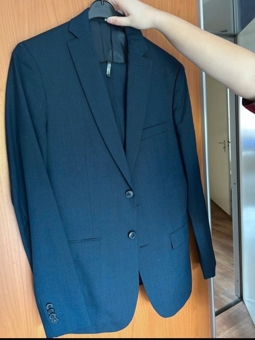 Prachtig We slim fit pak - Maat 48 - Zo goed als nieuw, Ophalen of Verzenden, Zo goed als nieuw, Maat 48/50 (M), Blauw