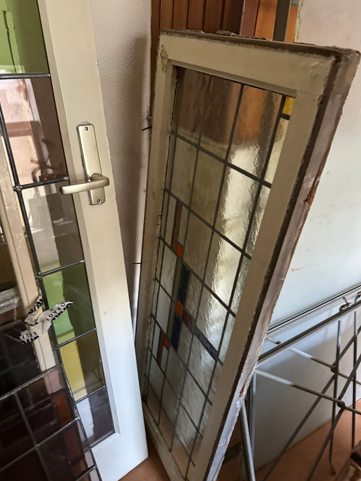 Partij glas en lood deuren en ramen, Doe-het-zelf en Verbouw, Glas en Ramen, Ophalen of Verzenden, Zo goed als nieuw, Minder dan 80 cm