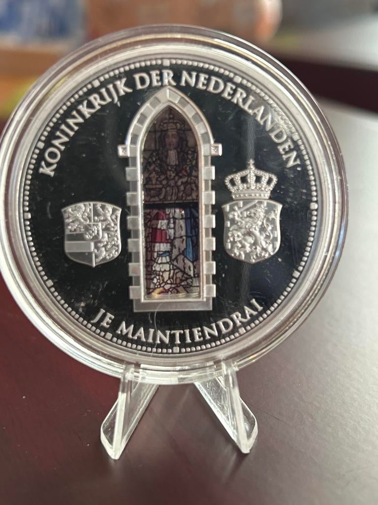 Zilveren penning stadhouder willem IV, Ophalen, Nieuw, Nederland, Postzegel(s) of Munt(en)