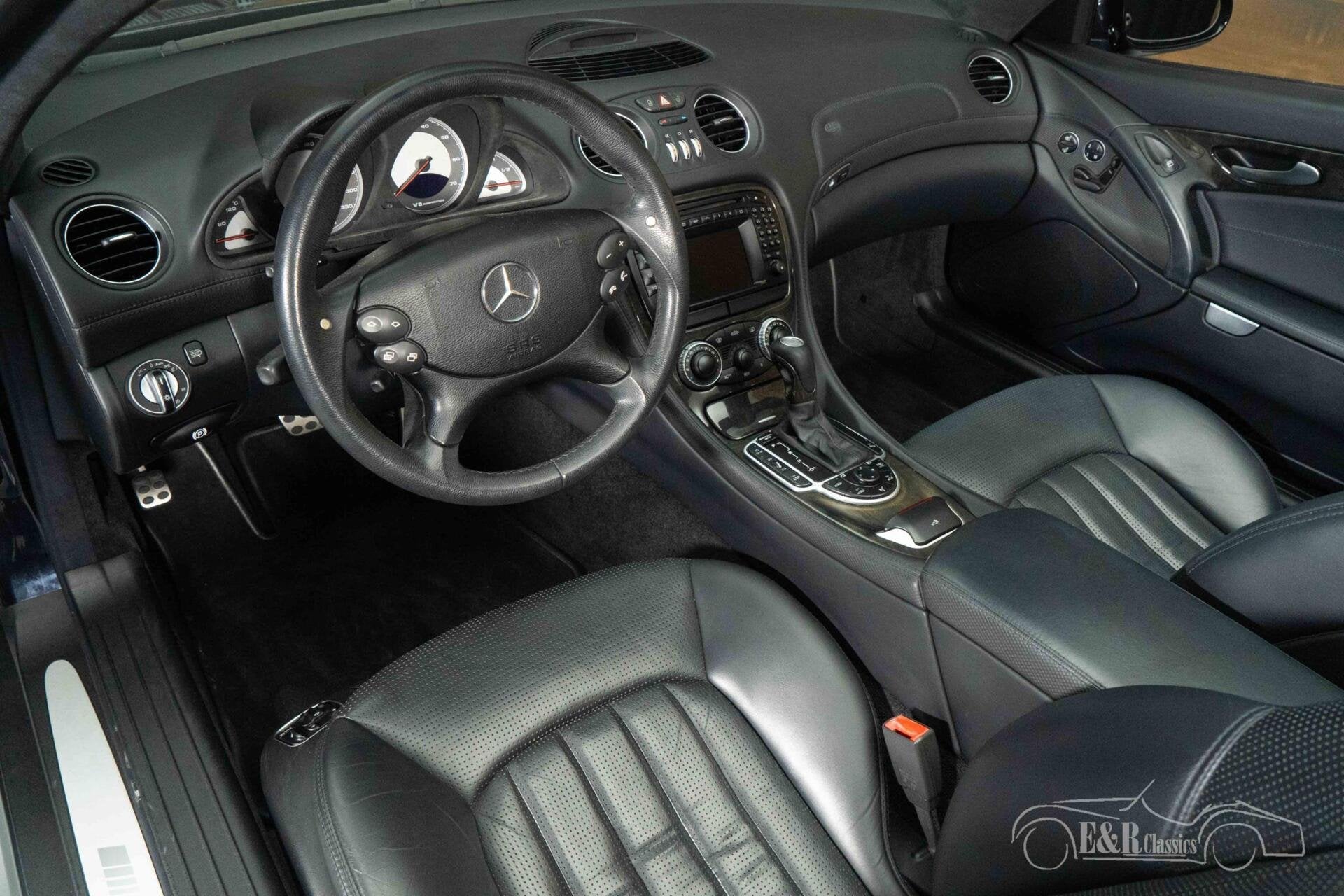 Mercedes SL55 AMG Cabriolet | 2003, Auto's, Automaat, Achterwielaandrijving, Zwart, Cabriolet