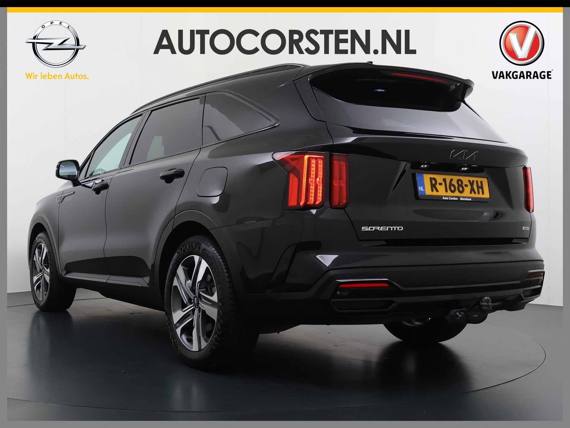Kia Sorento 1.6T-GDI 230PK Hybrid Aut. 7-Persoons Adap.Cruis, Gebruikt, 4 cilinders, Zwart, Bedrijf