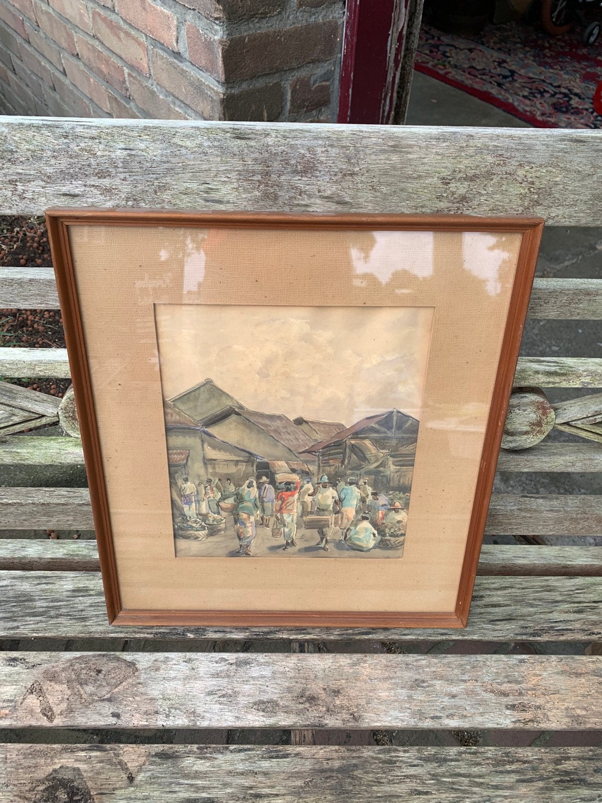 Indonesische aquarel uit de "Mooi Indië" stroming,, Verzenden