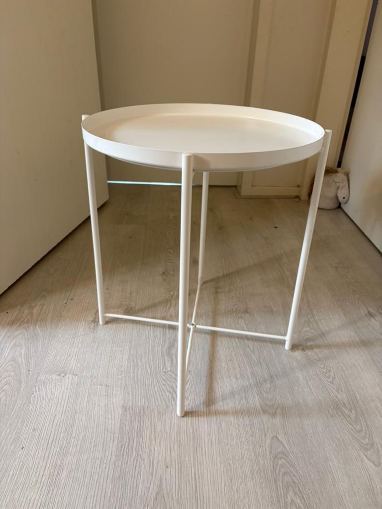 2 x Salontafel bijzettafel nachtkastje Gladom, Ophalen, Rond, 50 tot 100 cm, Zo goed als nieuw