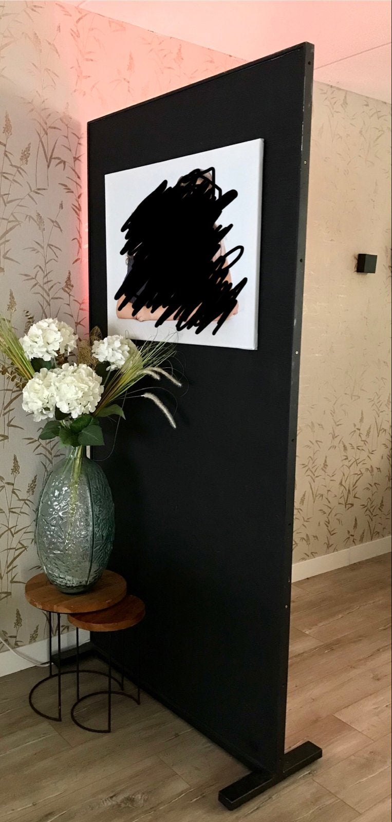 2x Roomdivider / Scheidingswand Zwart/Wit 240x110, Ophalen, Zo goed als nieuw