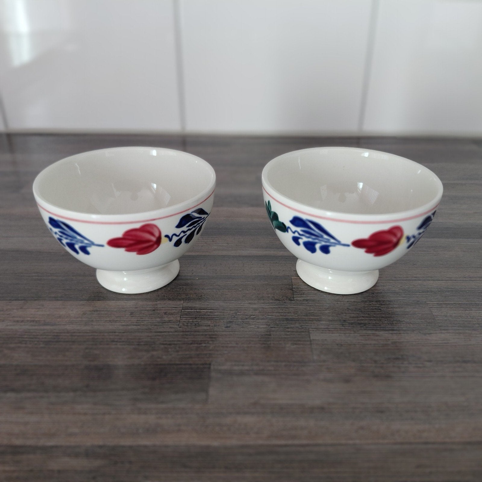 Boerenbont 2 schaaltjes doorsnee 10 cm, Ophalen, Aardewerk, Schaal of Schalen
