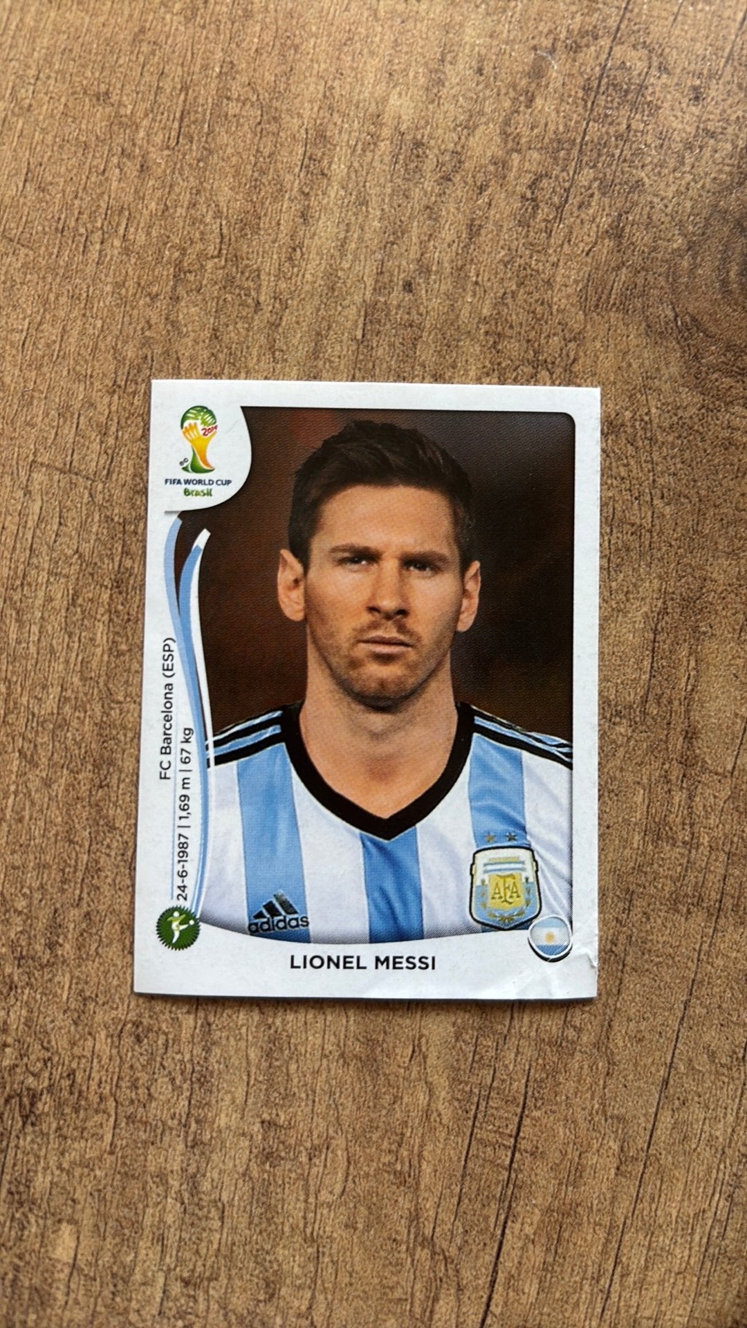 Panini voetbalplaatje messi WK 2014, Ophalen of Verzenden, Zo goed als nieuw, Buitenlandse clubs, Poster, Plaatje of Sticker