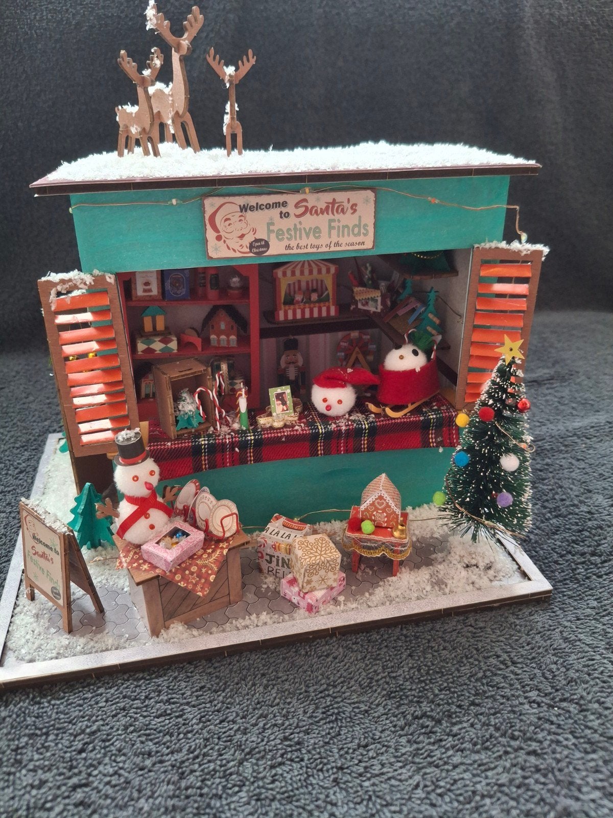 Miniatuur huisjes Kerst met verlichting, Hobby en Vrije tijd, Ophalen of Verzenden, 1:50 of kleiner