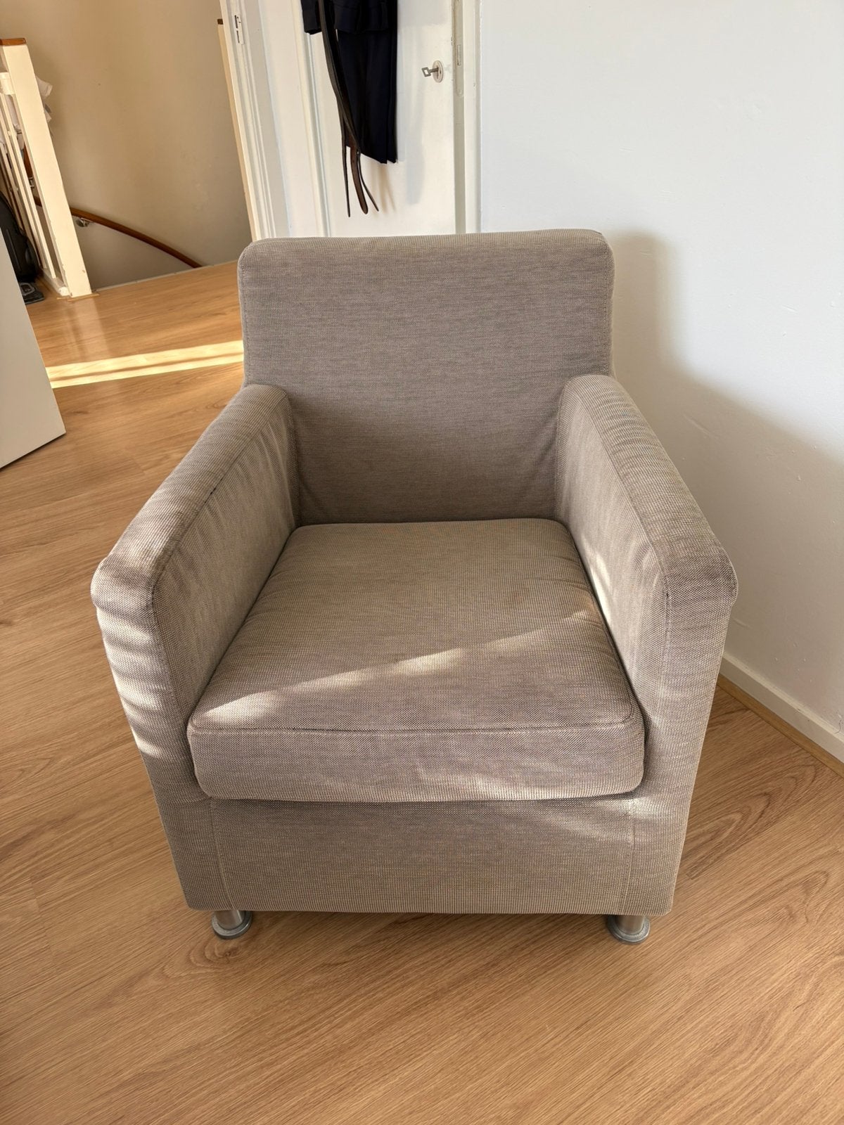 Stoel/stof/grijs, Ophalen, 75 tot 100 cm, Stof, 50 tot 75 cm