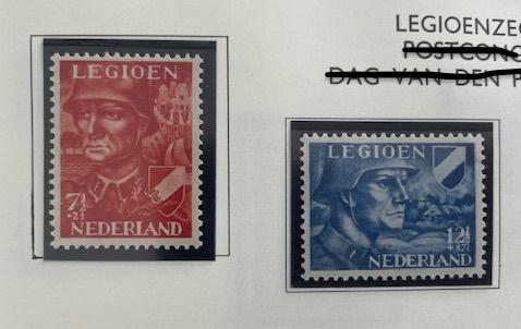 1942 Postfris 2x Nederlands Legioen NVPH 402 - 403, Postzegels en Munten, Postzegels | Nederland, Ophalen of Verzenden, Na 1940