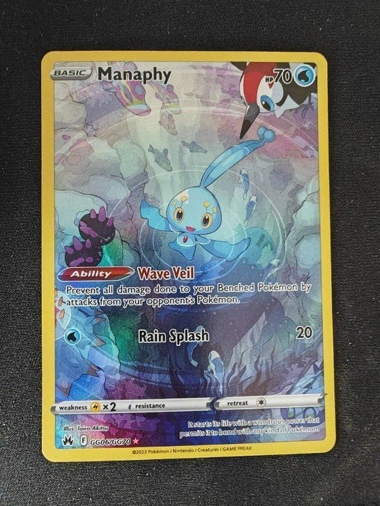 Manaphy Pokémon kaart (Wave Veil) - Zo goed als nieuw, Ophalen, Zo goed als nieuw