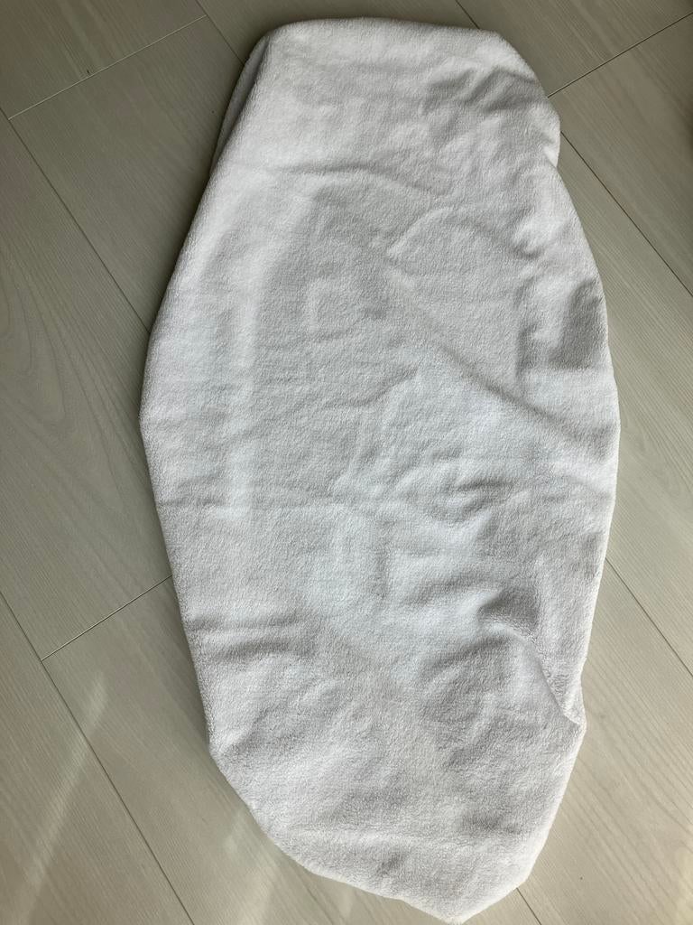Molton hoeslaken co-sleeper / kinderwagen, Jongetje of Meisje, Ophalen of Verzenden, Zo goed als nieuw, Wit