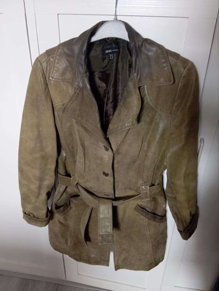Arma groene leren jas maat 42, Arma, Ophalen of Verzenden, Maat 42/44 (L), Groen