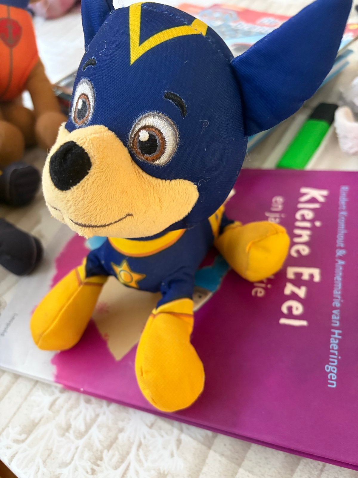 Paw Patrol knuffels: Chase, Rubble en Zuma, Ophalen, Gebruikt, Overige merken, Blauw