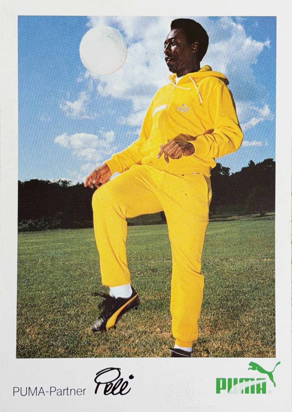 Spelerskaart Pelé - Brazilië - Puma reclamekaart, Verzamelen, Sportartikelen en Voetbal, Ophalen of Verzenden, Zo goed als nieuw