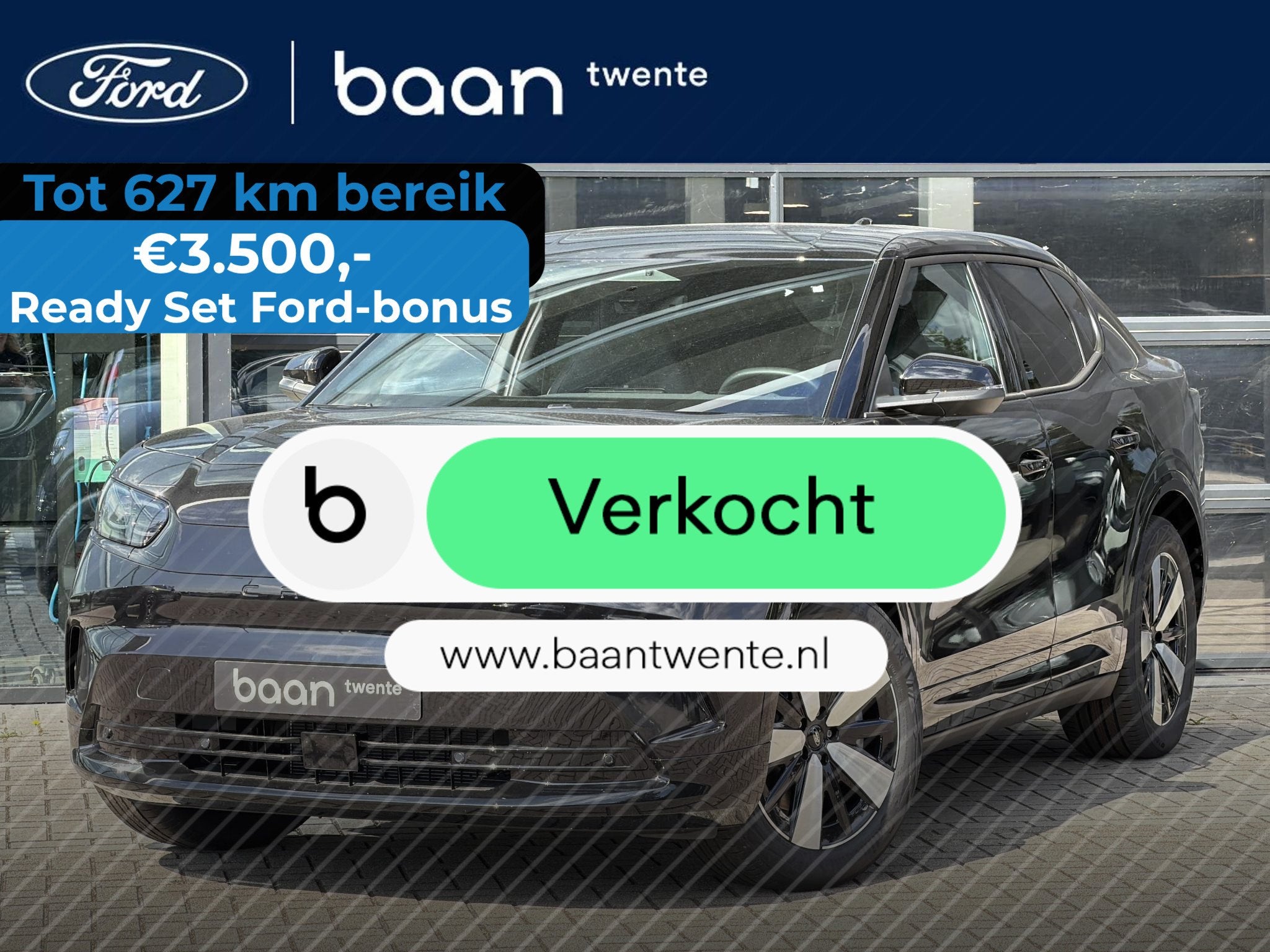 Ford Capri Select Extended Range RWD 79 kWh | Comfort Pack 1, Auto's, 12 maanden, Stof, Zwart, 286 pk