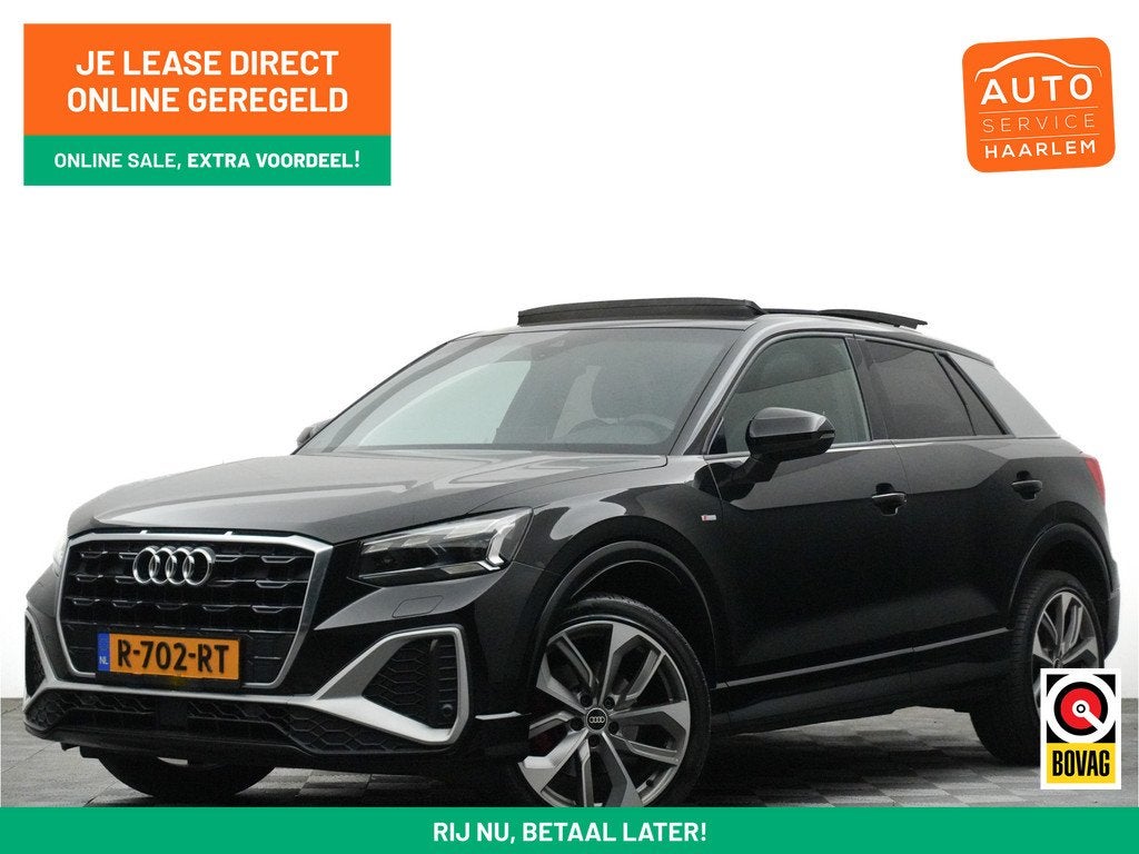 Audi Q2 35 TFSI S Competition Aut- Panoramadak, Bang Olufsen, Auto's, Audi, 4 cilinders, Zwart, Bedrijf, 690 kg