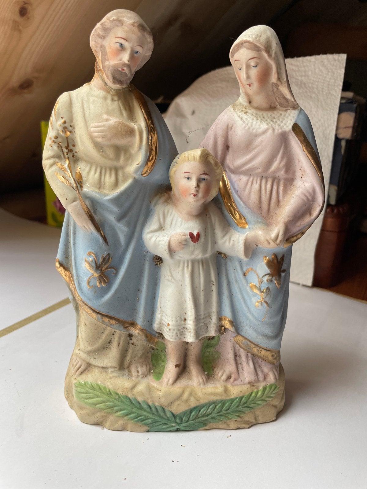 Vintage Porseleinen Heilige Familie Beeldje, Ophalen