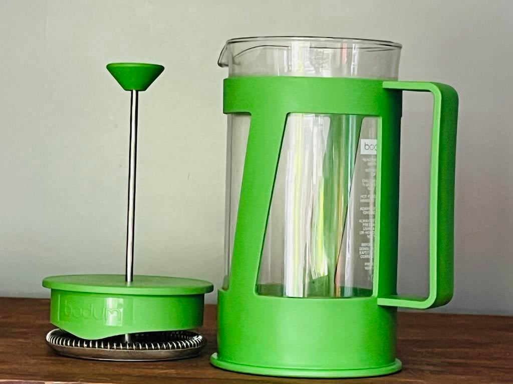Bodum Brazil Cafetière - 8 kops - 1,0 l -  groen, Ophalen of Verzenden, Zo goed als nieuw