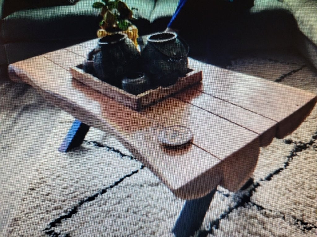 Salontafel/Boomstamtafel, 100 tot 150 cm, Zo goed als nieuw, Rechthoekig, Overige houtsoorten