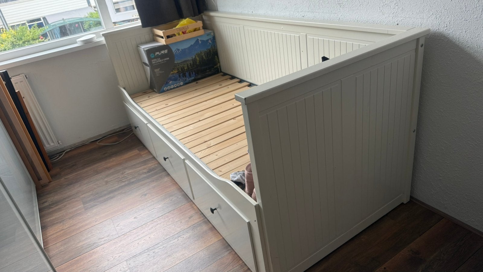 Ikea Bed, 90 cm, Eenpersoons, Wit, Ophalen of Verzenden