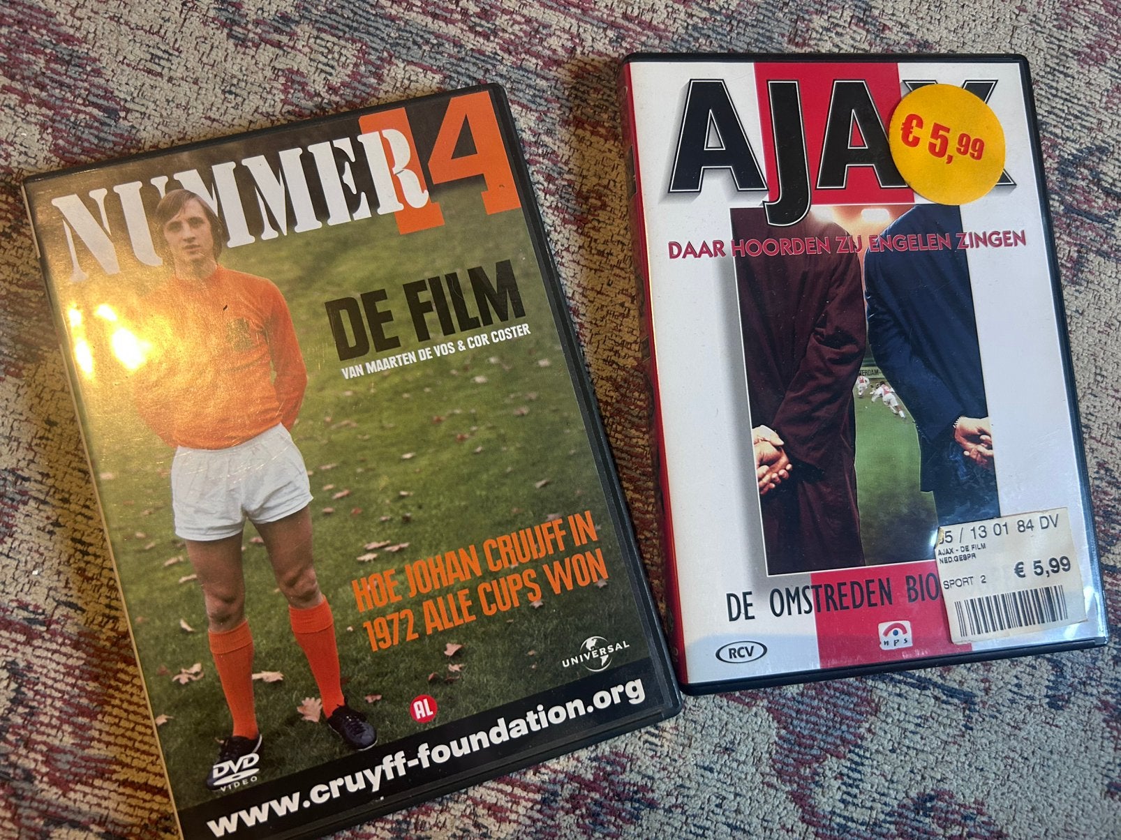 Johan Cruijff De Film nummer 14 en Ajax Bio 2dvd, Ophalen of Verzenden, Zo goed als nieuw
