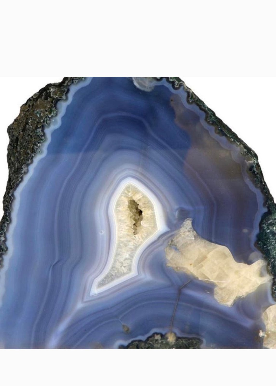 Blauwe agaat met bergkristal 4.4 kg !, Ophalen of Verzenden