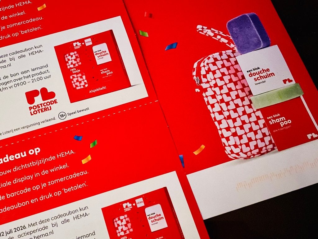 2 kadobonnen postcodeloterij, Twee personen, Cadeaubon