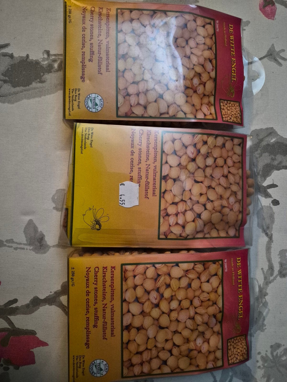 Kersenpitten vulmateriaal - 3 zakjes à 250g, Ophalen, Nieuw
