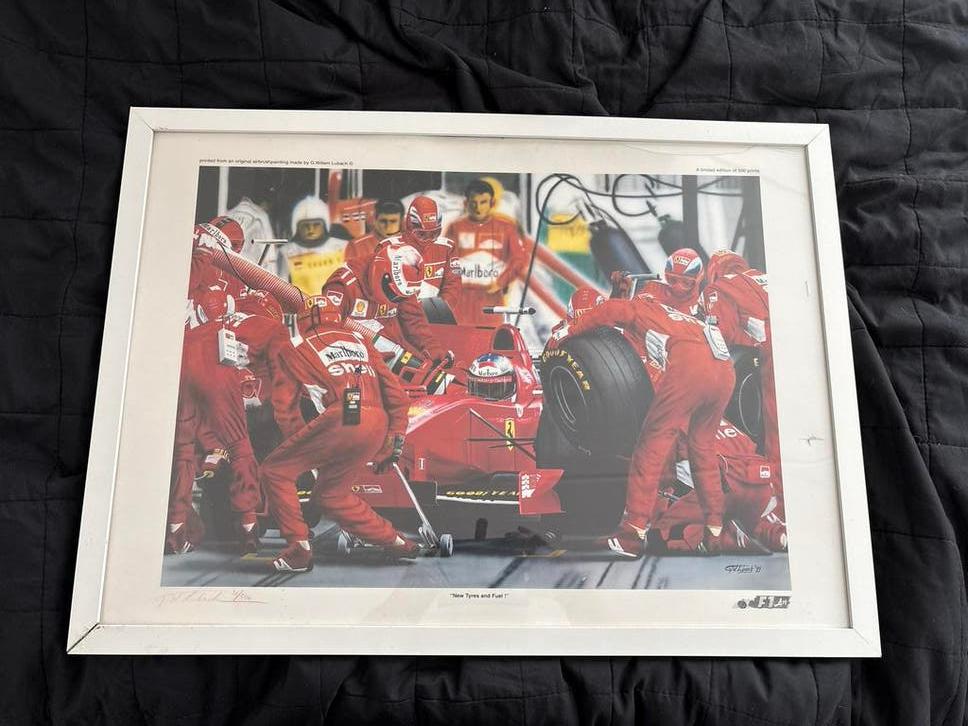 G. Willems Lubach F1 Pitstop Print - Nr. 31/500    F1, Ophalen of Verzenden