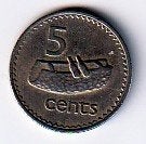 5  cent  1980  Fiji. km. 29  ( 0,30 euro. ), Ophalen of Verzenden, Losse munt