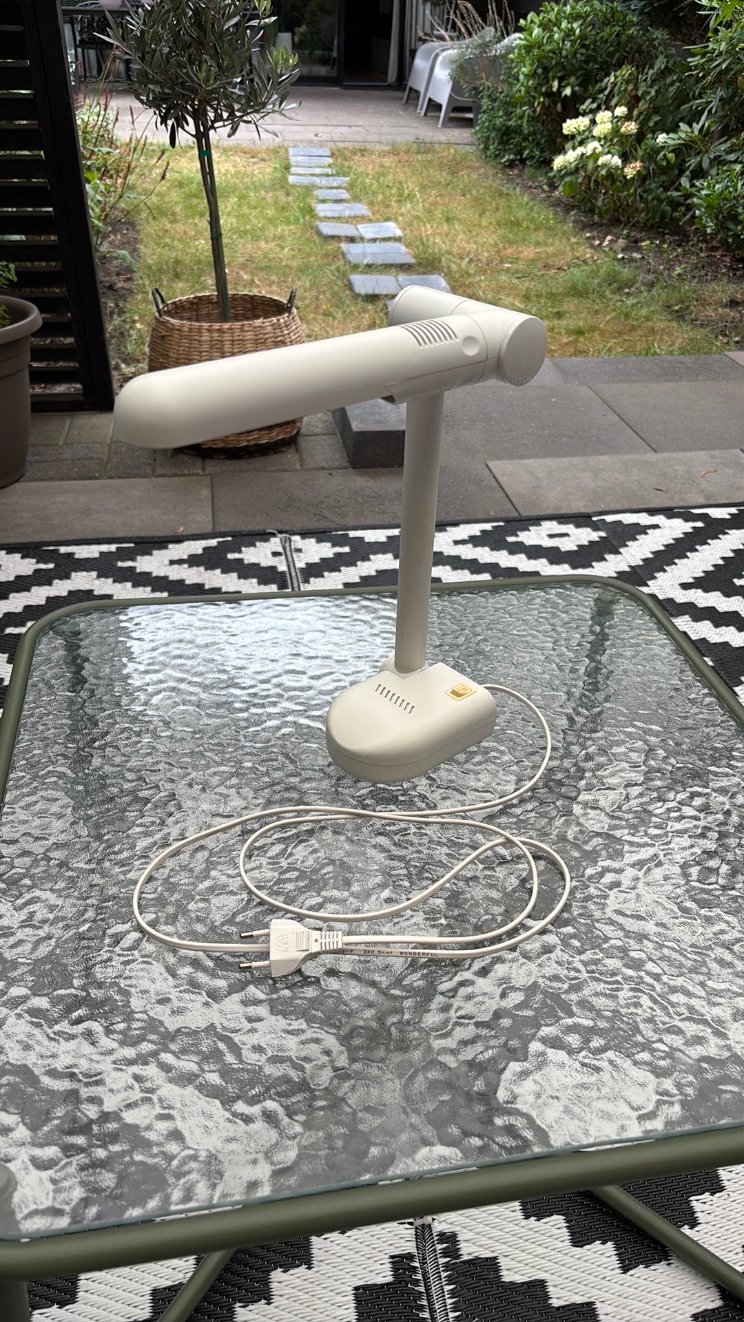 Vintage witte pelikaan bureaulamp jaren 80, Ophalen of Verzenden, Zo goed als nieuw