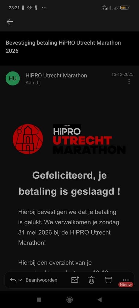 Kaartje te koop voor HiPRO Utrecht Marathon 31 mei 2026, Tickets en Kaartjes, Eén persoon