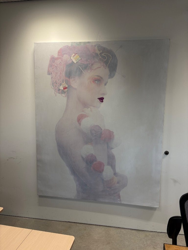 Schilderij zeefdruk (Sabine Flore), Ophalen