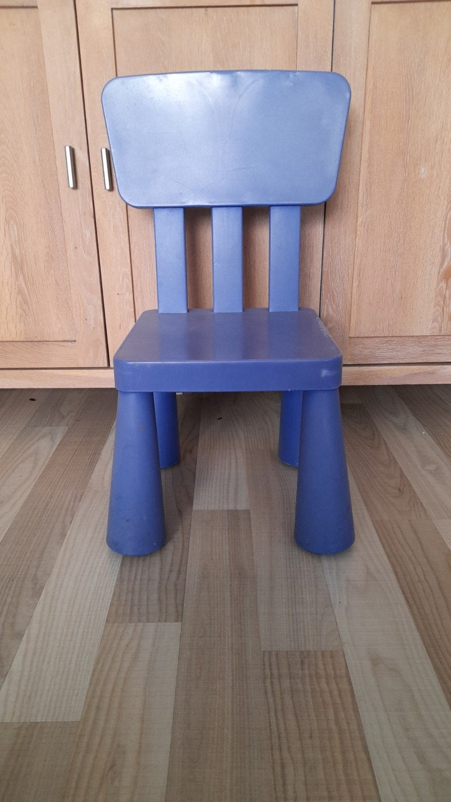 Blauwe Ikea Mammut stoel., Ophalen of Verzenden, Gebruikt, Stoel(en)