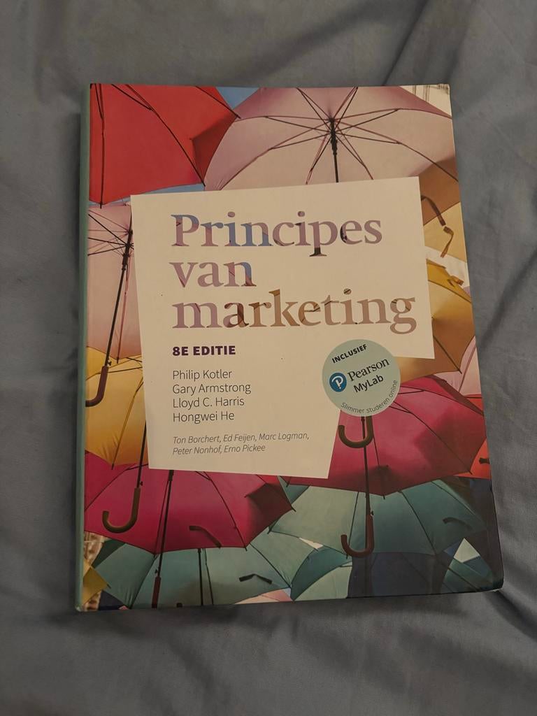 Principes van marketing - 8e editie, Ophalen of Verzenden, Zo goed als nieuw, Economie en Marketing